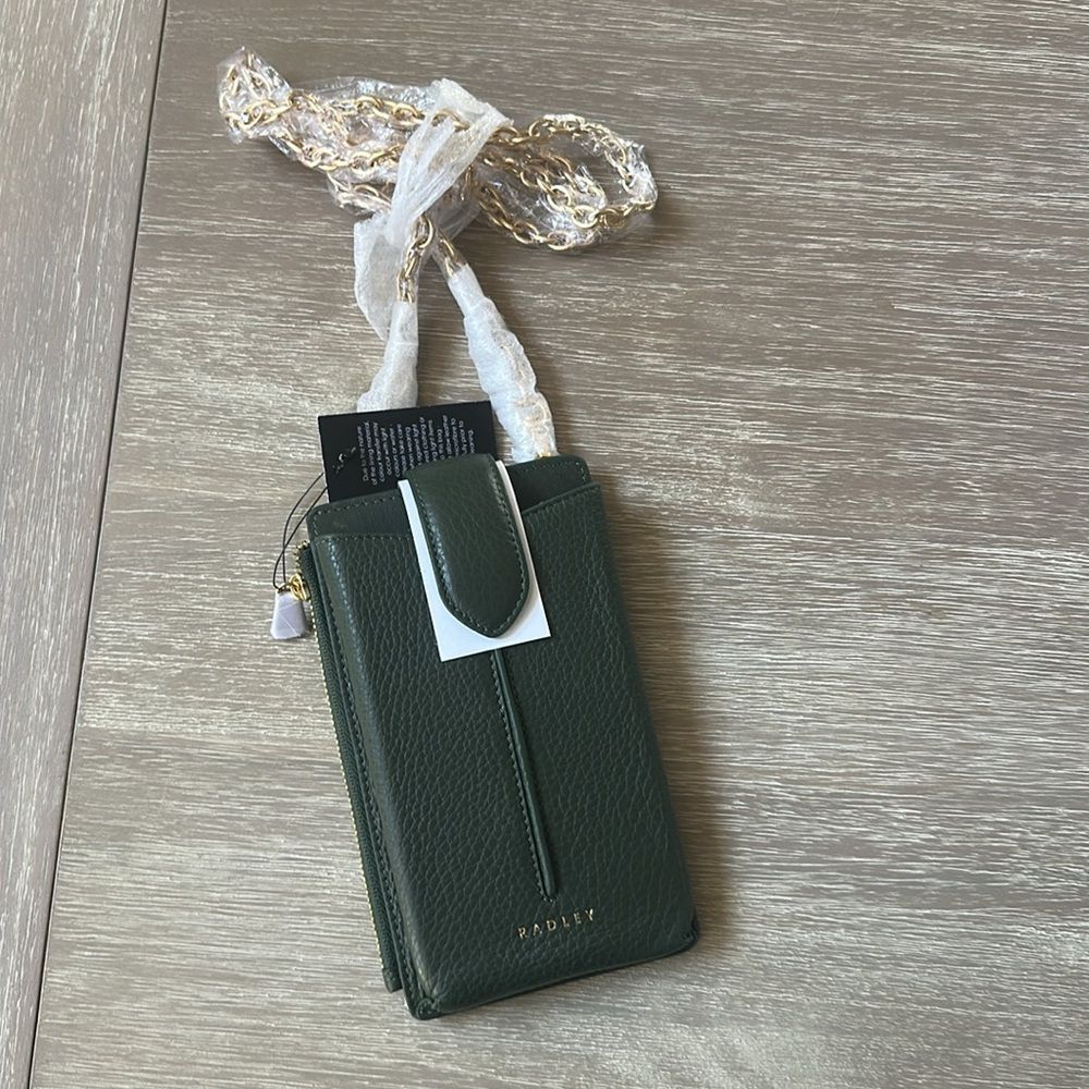 Bradley London Hillgate Phone Zip Top Crossbody Dark Green Nwt In Package — image 6 of 7
